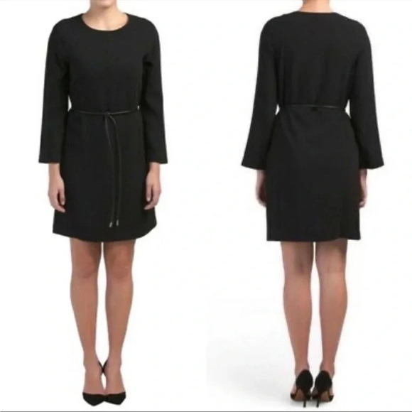 THEORY RAGLAN TIE DRESS MAXYNE CREPE S - Picture 1 of 4